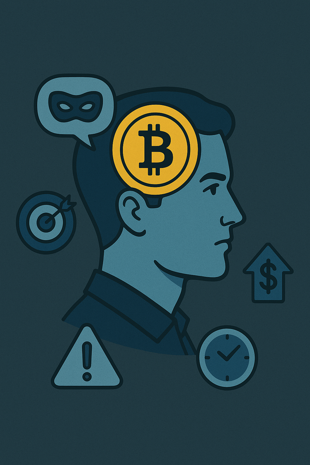 Cryptocurrency concepts and symbols illustrated.