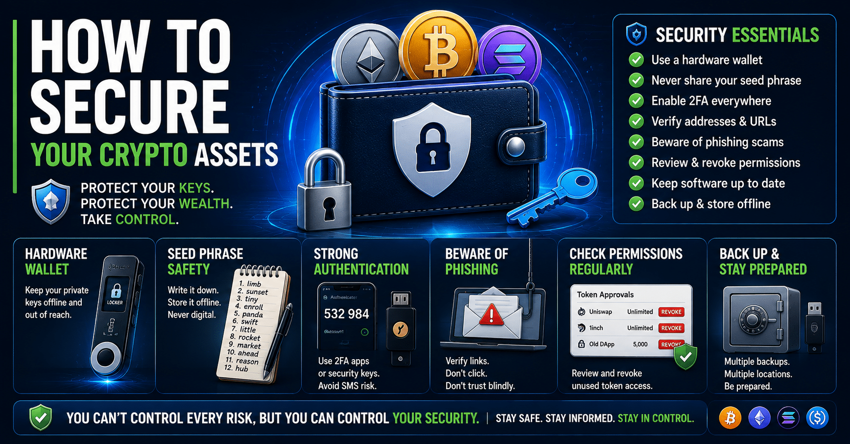 Guide for securing cryptocurrency assets